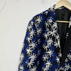 Indigo Floral Embroidered Blazer