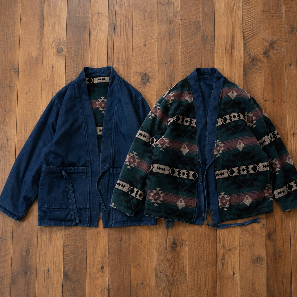 Reversible Padded Kimono Jacket