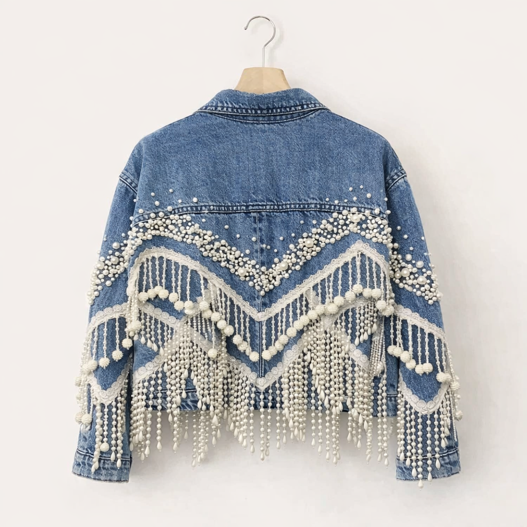 Pearl Fringe Embellished Jacket