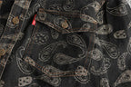 Washed Paisley Denim Shirt