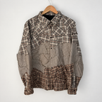 Crosscut Patchwork Plaid Shirt