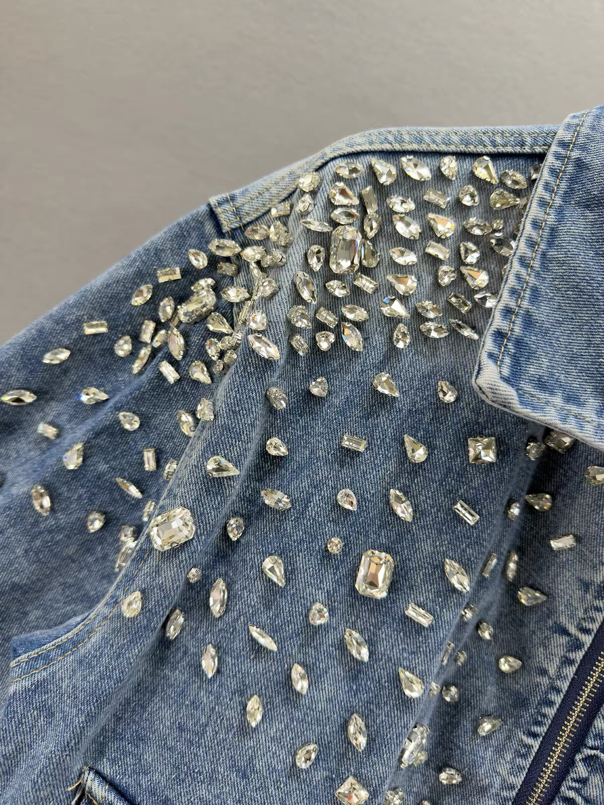 Vega Rhinestone Denim Jacket