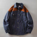 Pinstripe Retro Workwear Padded Jacket