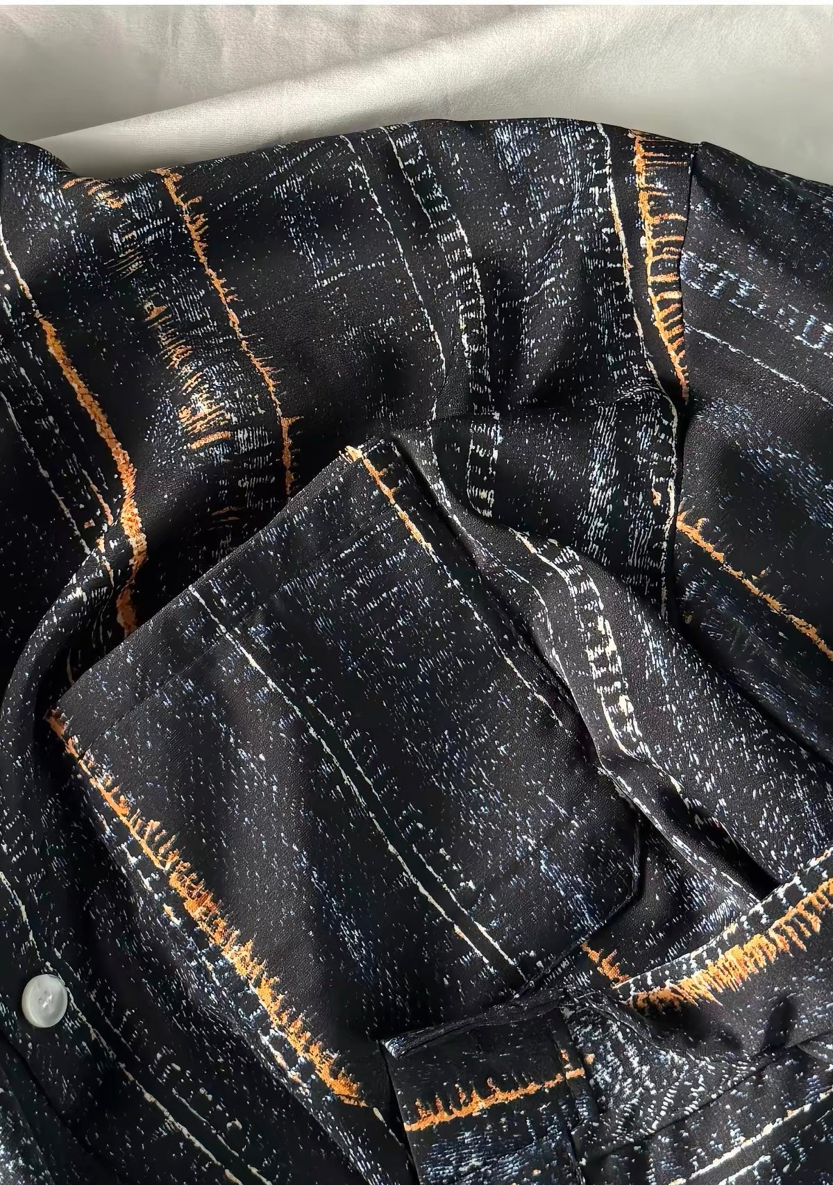 Onyx Textured Oversized Shirt Jacket