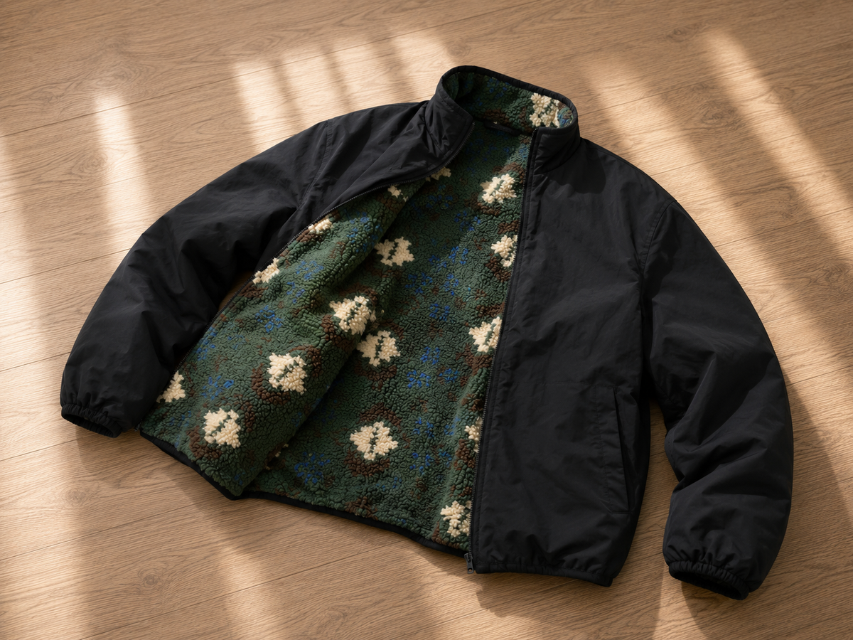 Reversible Sherpa Windbreaker Jacket