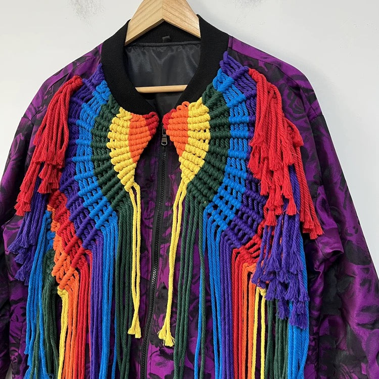 Handmade Crochet Fringe Jacket