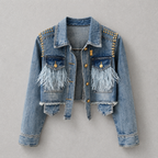 Western Fringe Denim Jacket