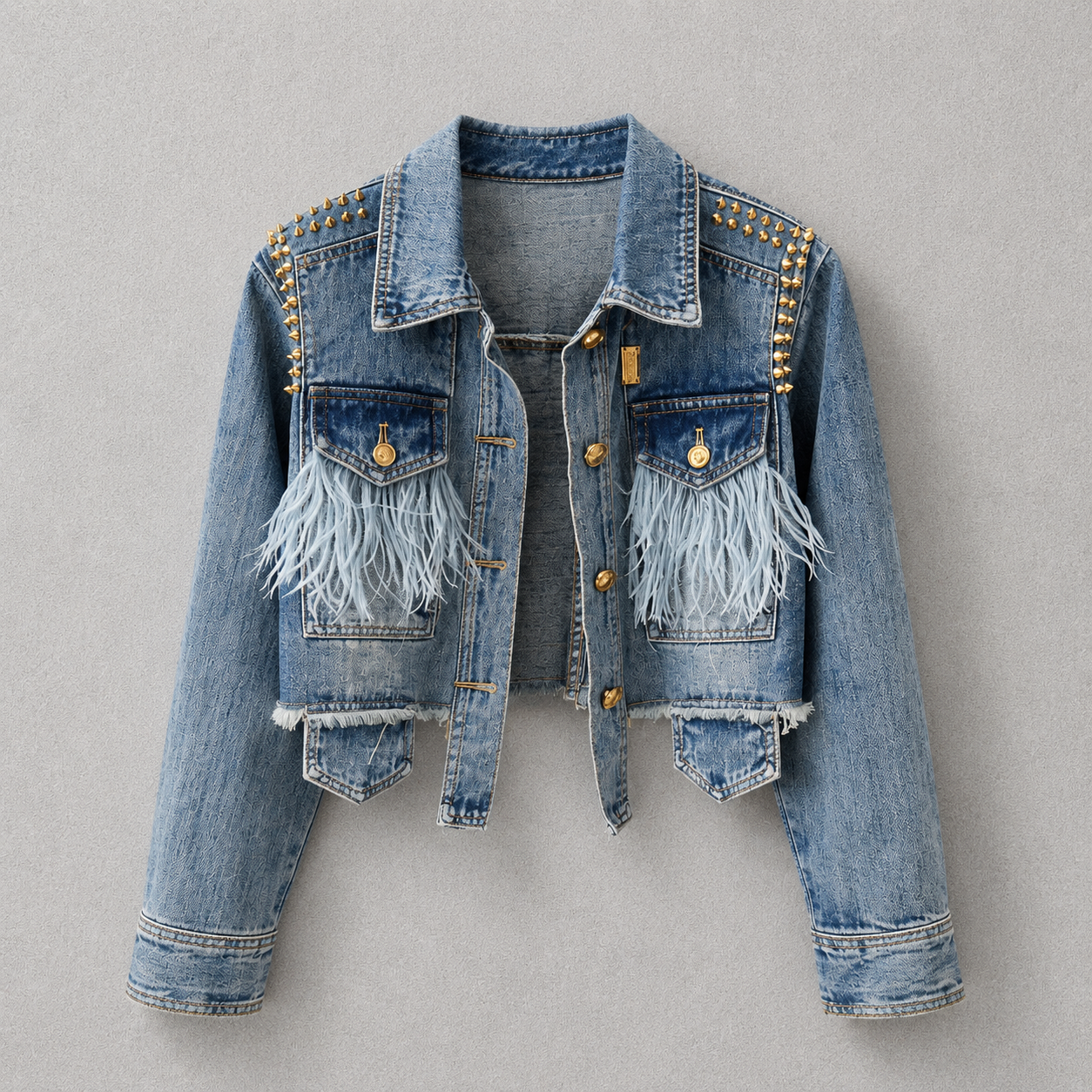 Western Fringe Denim Jacket