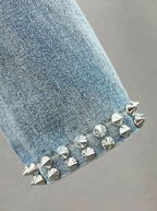 Rhinestone Cropped Denim