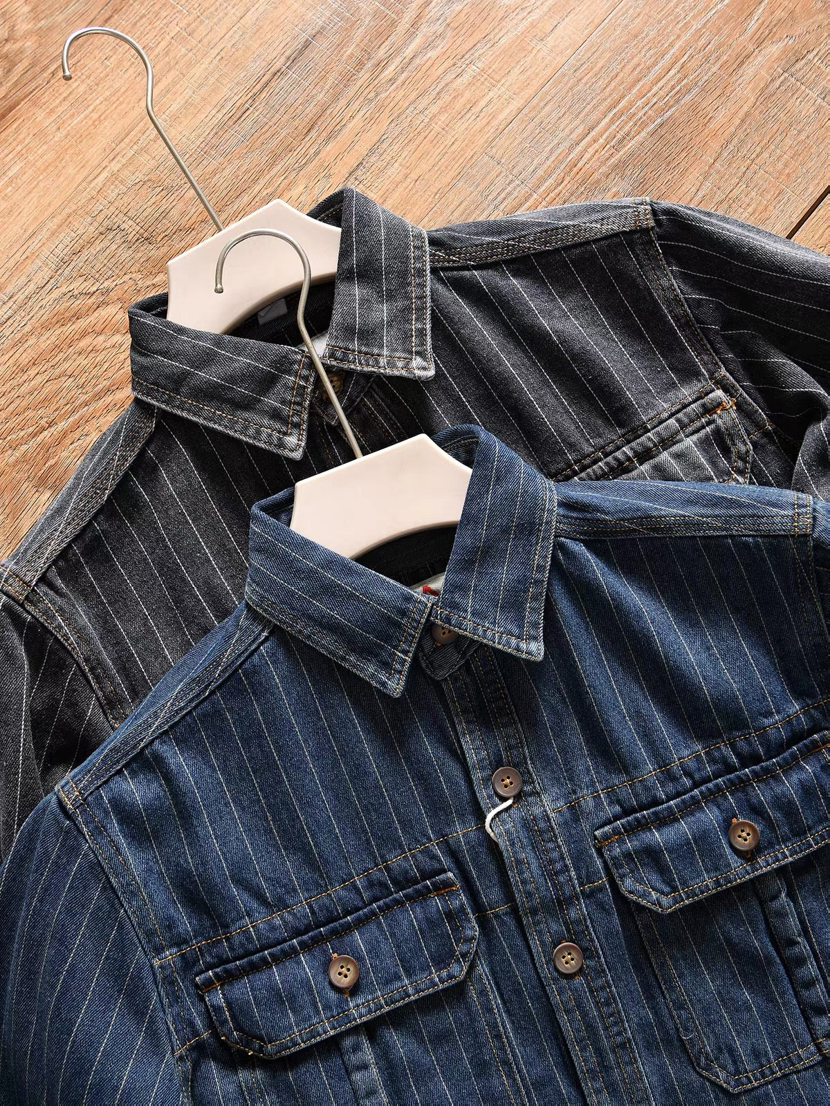 Vintage Pinstripe 100% Cotton Work Shirt