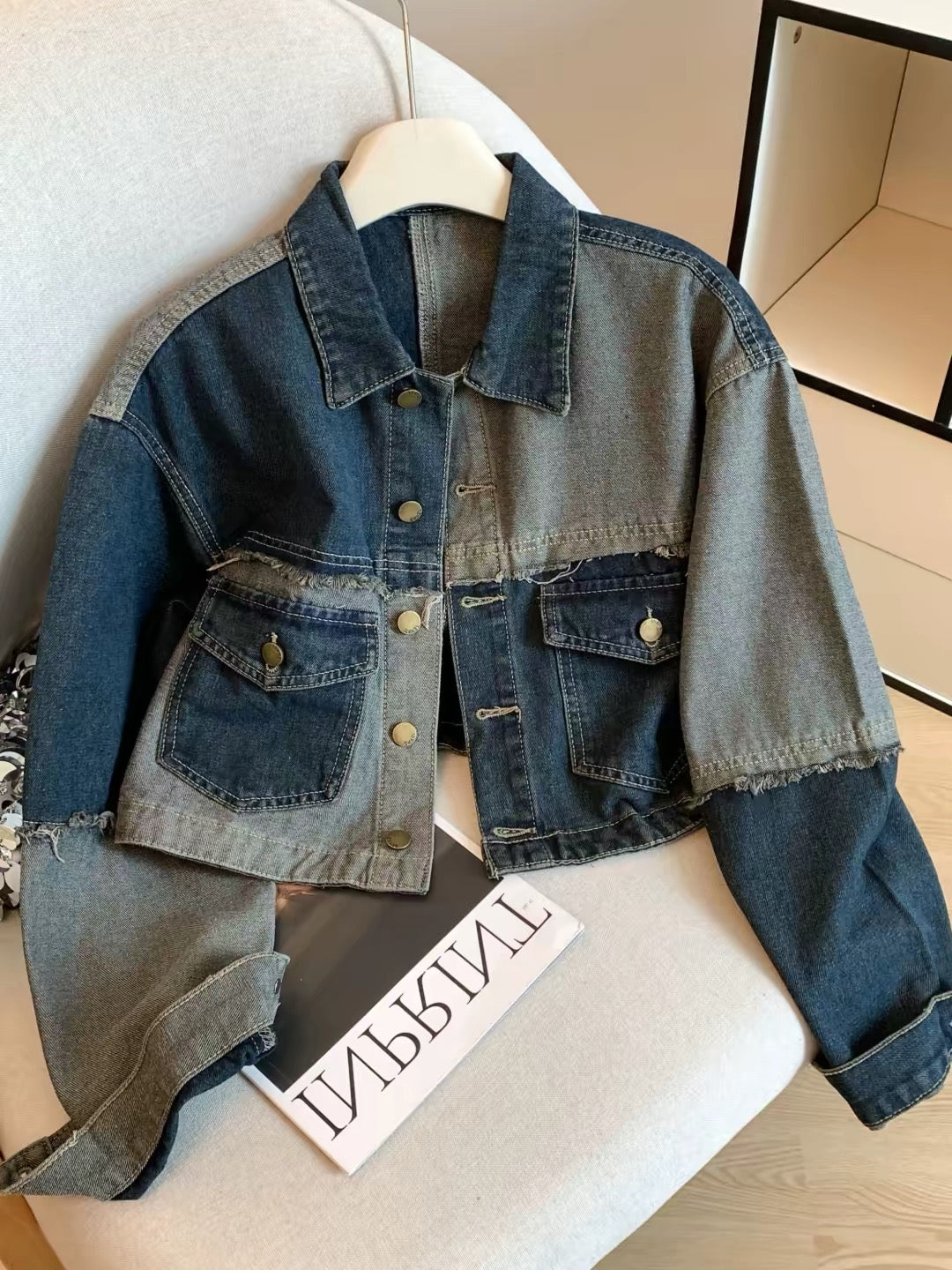 Riley Reworked Patchwork Denim Jacket