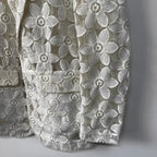 Dahlia Floral Embroidered Blazer