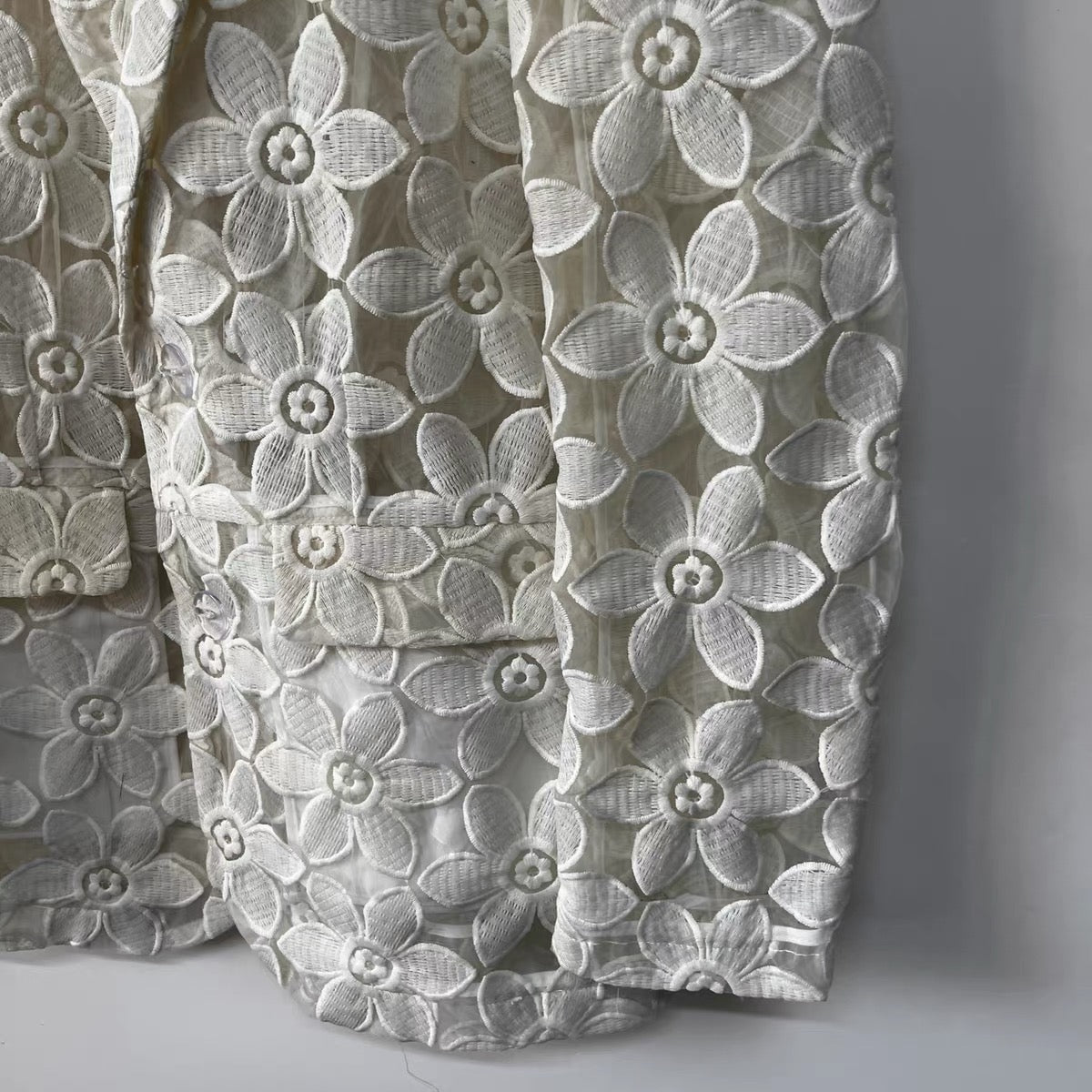 Dahlia Floral Embroidered Blazer