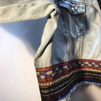 Boho Trim Reworked Denim Jacket