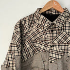 Crosscut Patchwork Plaid Shirt