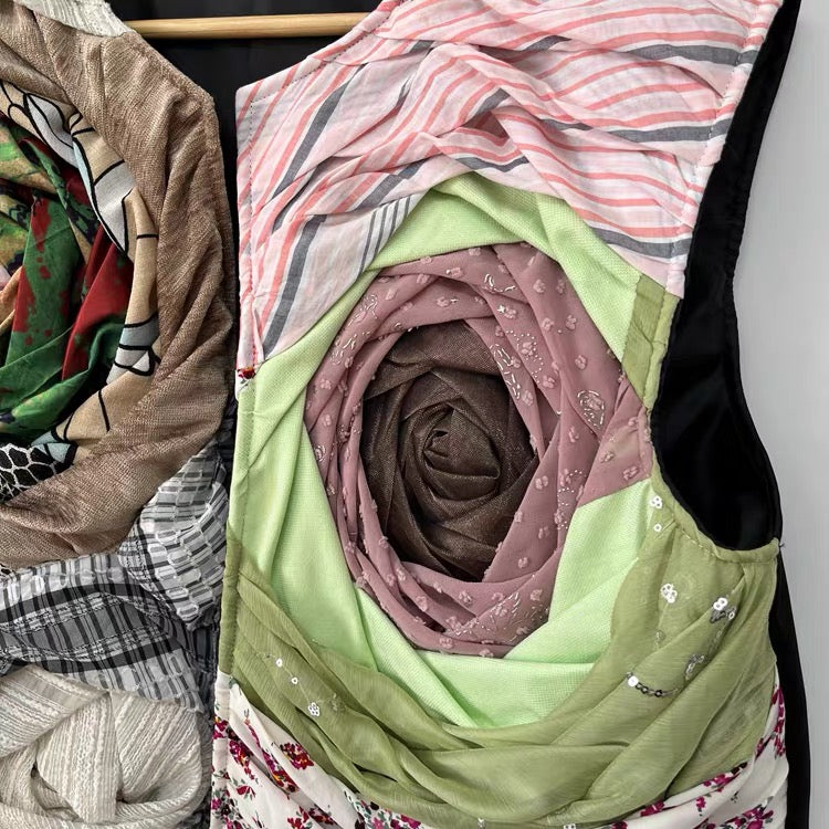 Rosette Patchwork Vest