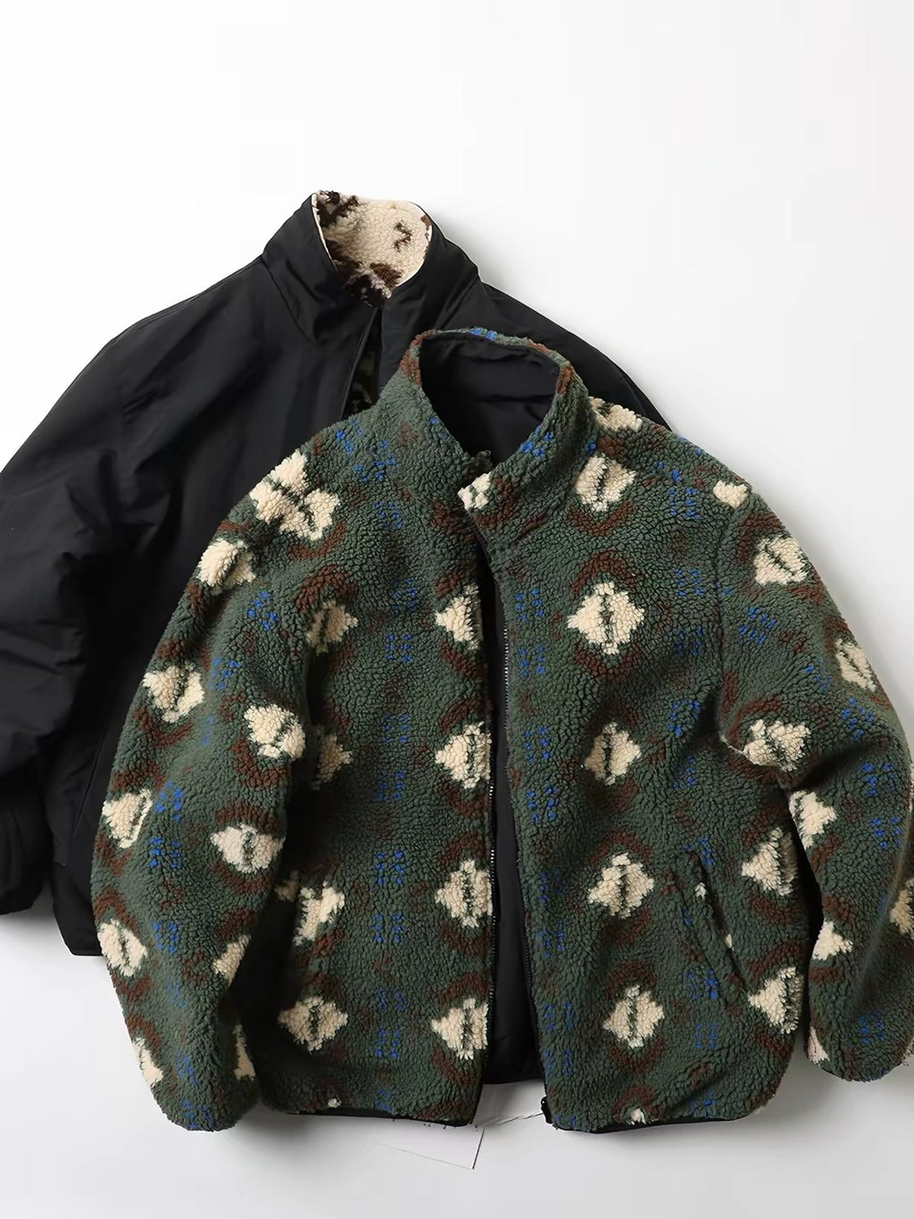 Reversible Sherpa Windbreaker Jacket
