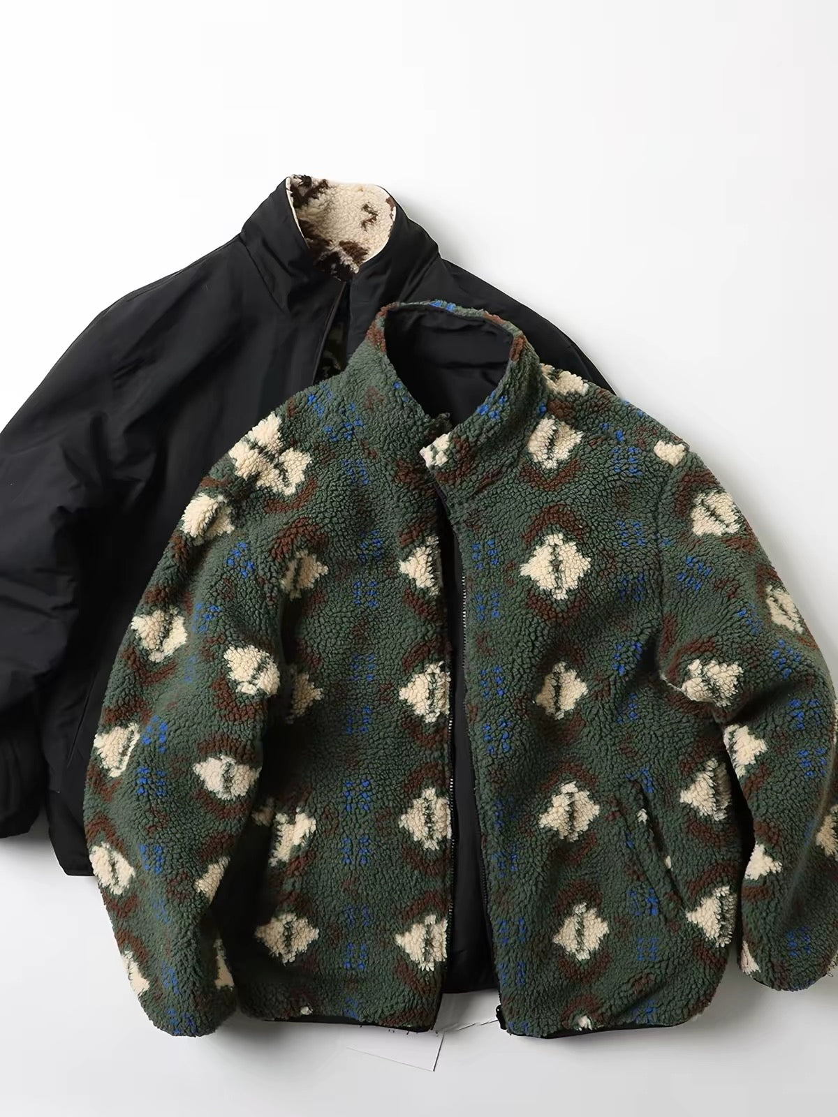 Reversible Sherpa Windbreaker Jacket