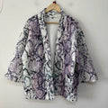 Serpentine Print Kimono Jacket
