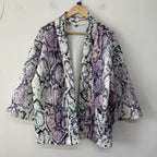 Serpentine Print Kimono Jacket