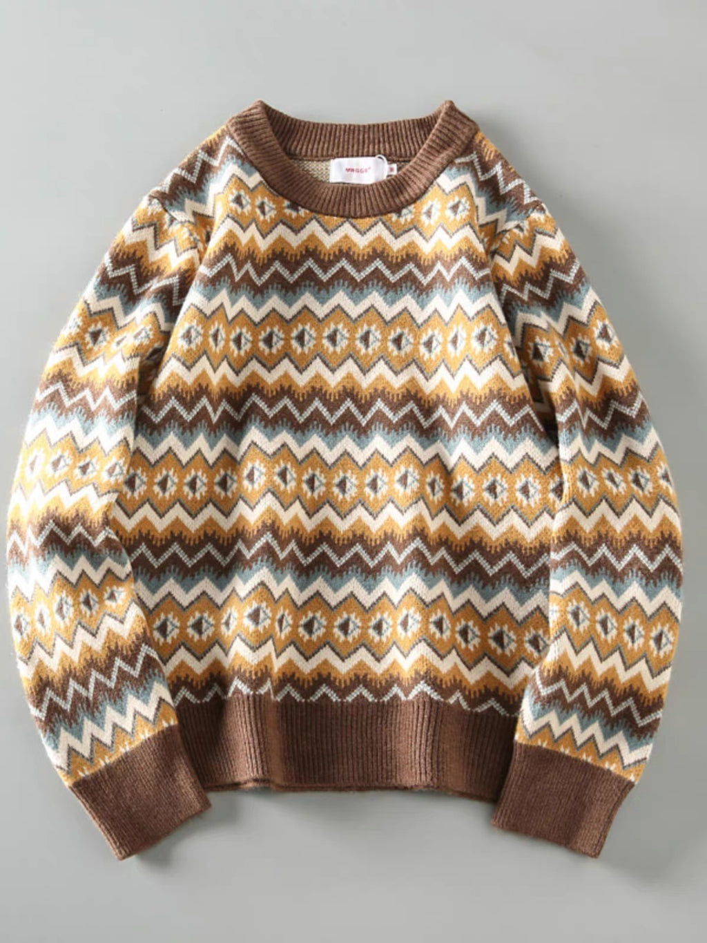Vintage Jacquard Knit Sweater