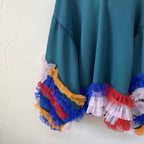 Carnival Ruffle Upcycled Hooded Top