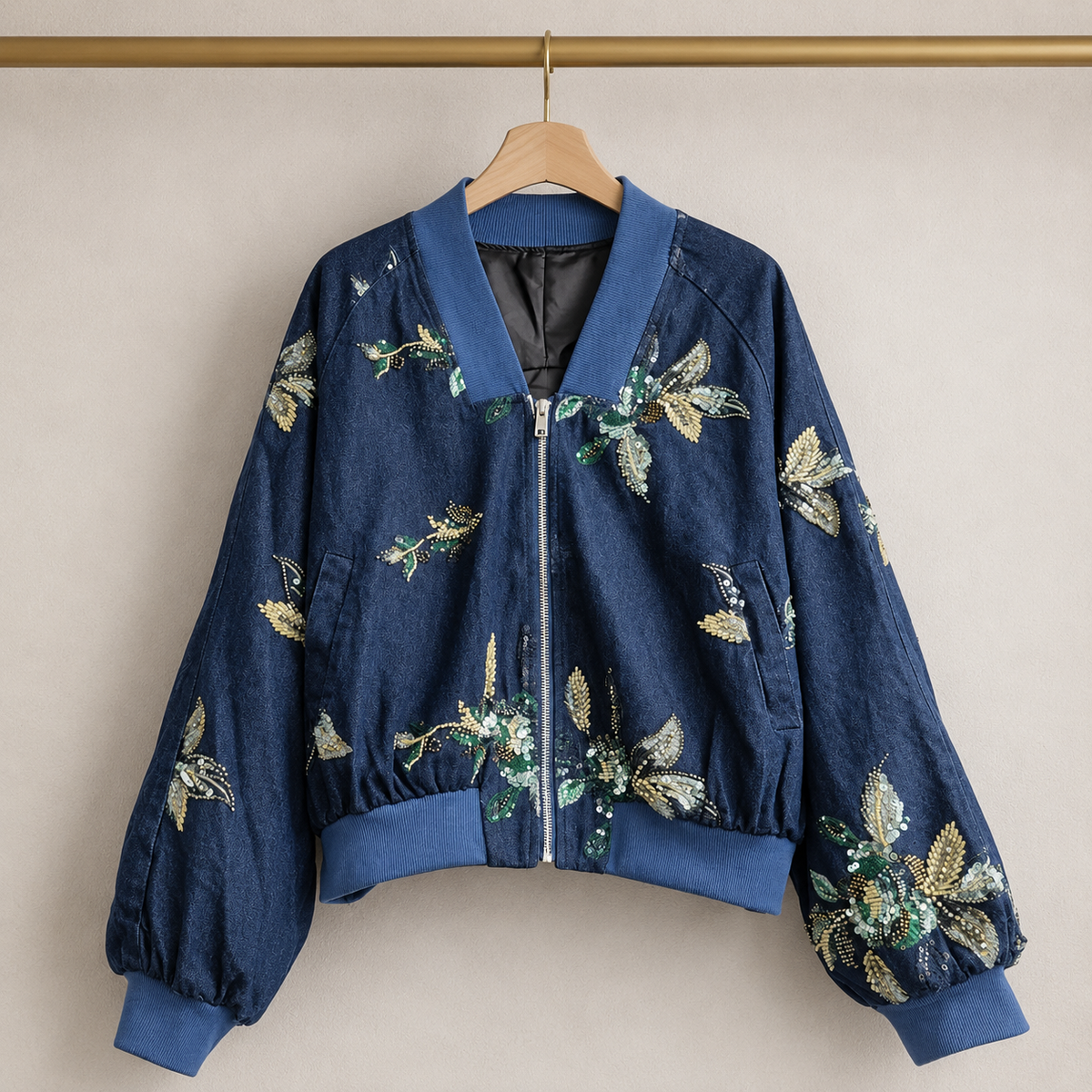 Juniper Floral Embroidered Bomber Jacket