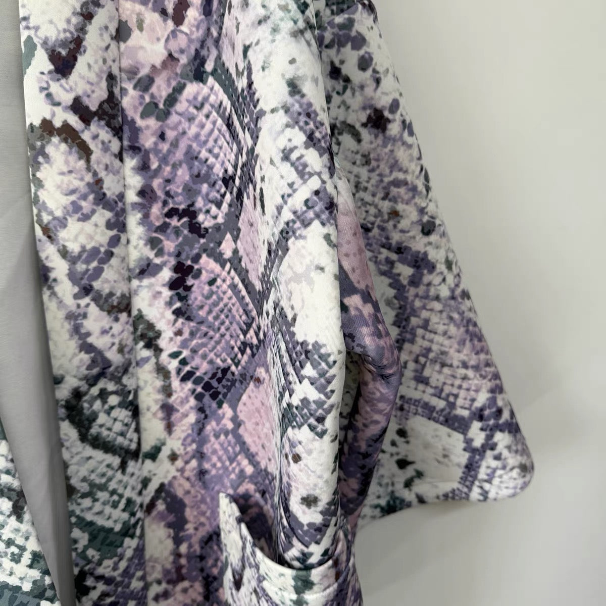 Serpentine Print Kimono Jacket