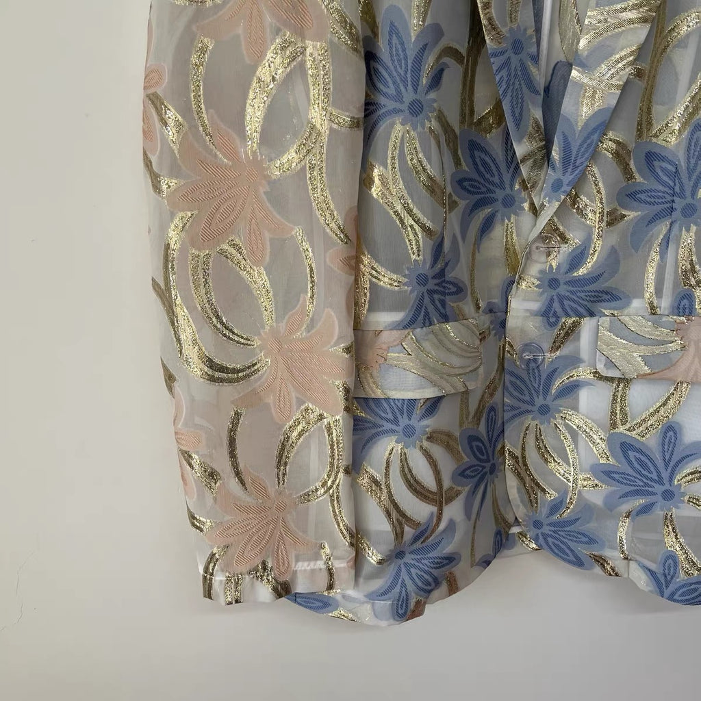 Celeste Organza blazer - Light Blue