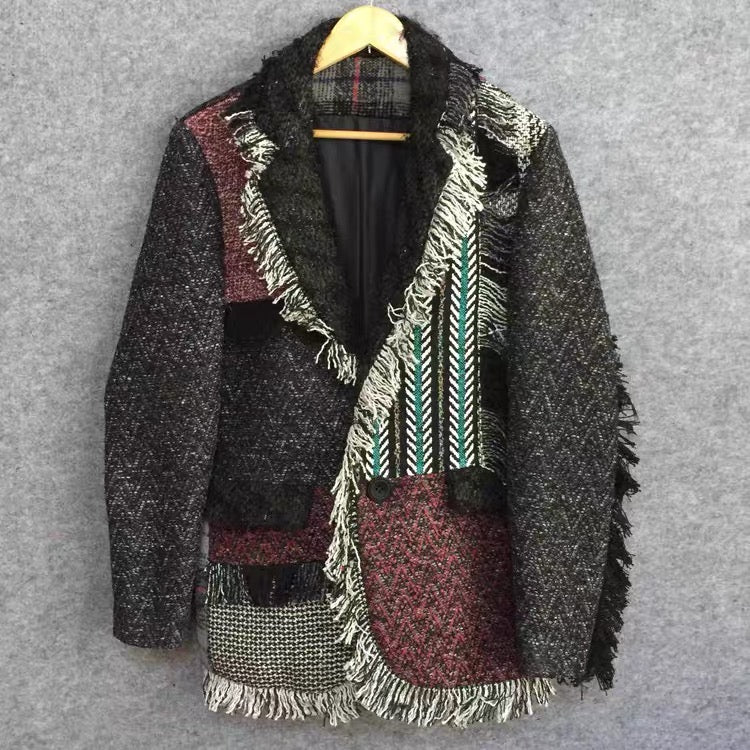 Patchwork Tweed Blazer