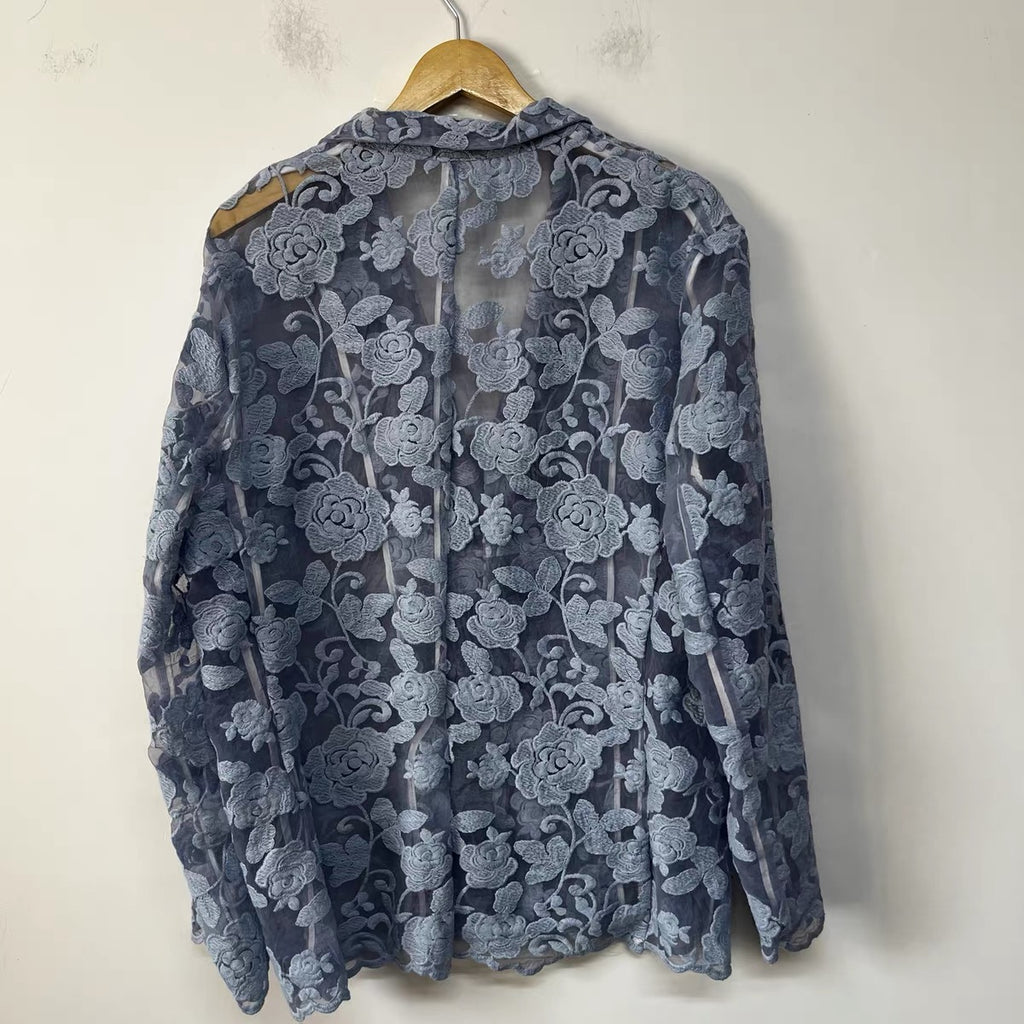 Liora Sheer Embroidered Blazer- One of a Kind