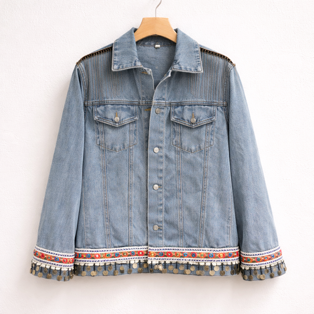 Fringe Embroidered Jacket
