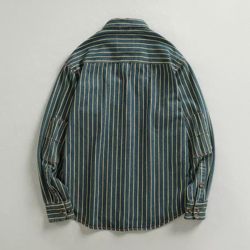 Stripe Cotton Work Shirt