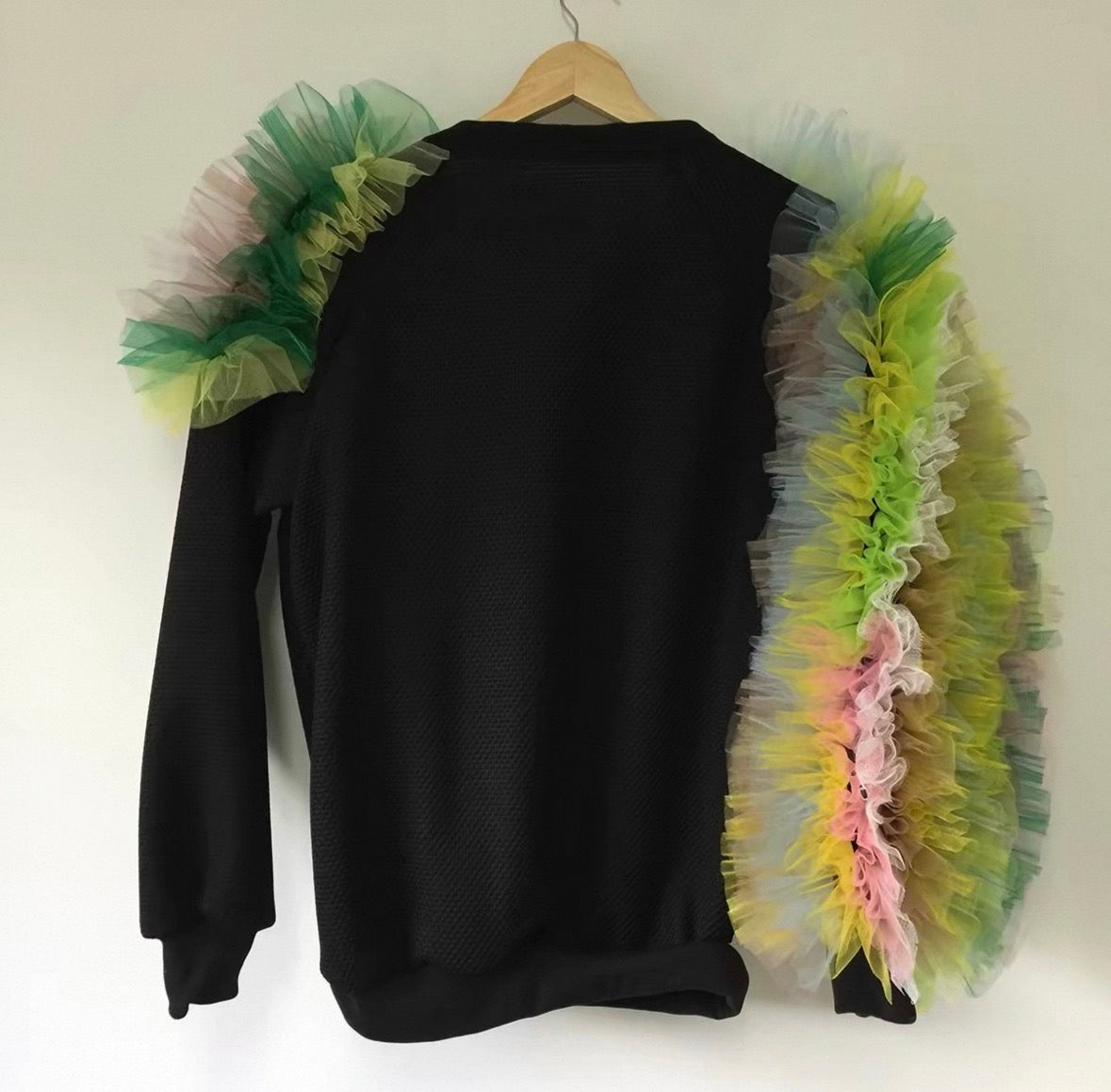 Moss Ruffle Art Top