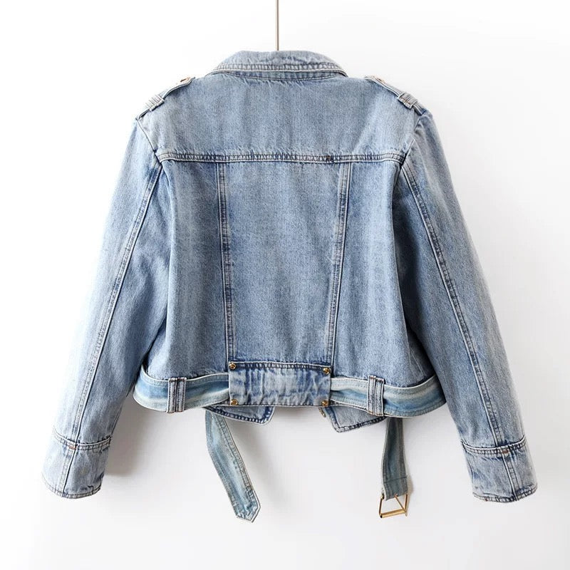 Cropped Biker Jacket