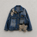 Midnight Lace Reworked Denim Jacket (E)