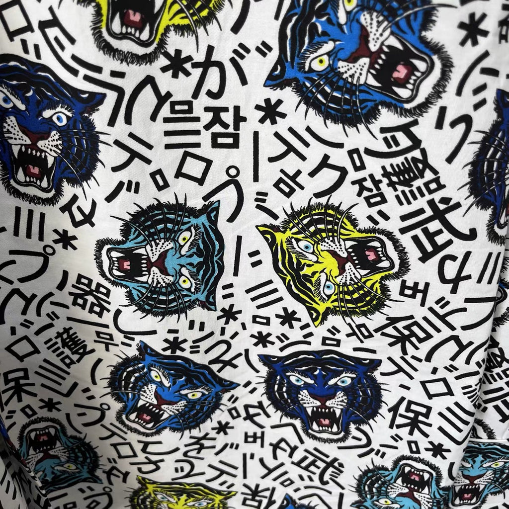 Riot Tiger Handmade Print Shirt