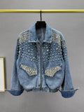 Vega Rhinestone Denim Jacket