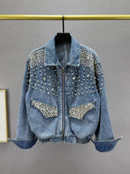 Vega Rhinestone Denim Jacket