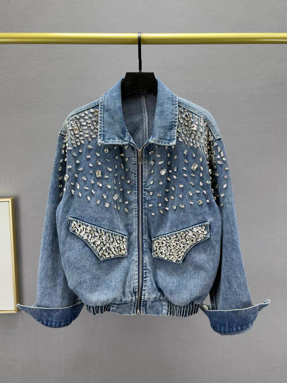 Vega Rhinestone Denim Jacket
