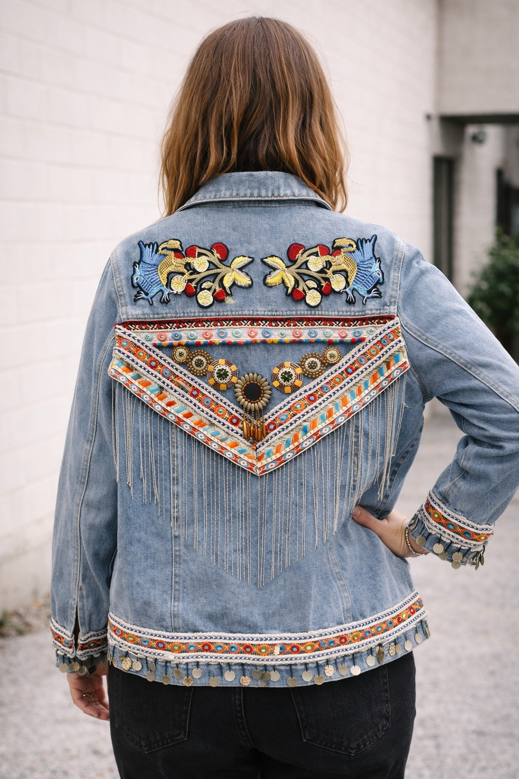 Fringe Embroidered Jacket