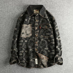 Washed Paisley Denim Shirt