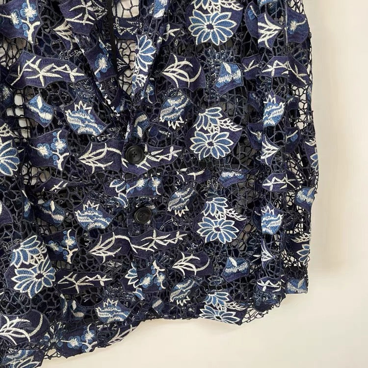 Floral Embroidered Lace Jacket