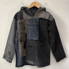 Upcycled Rift Patchwork Denim Hoodie