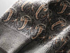 Mushroom Jacquard Knit Sweater