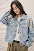 Floral Pearl Embellished Jacket (E)
