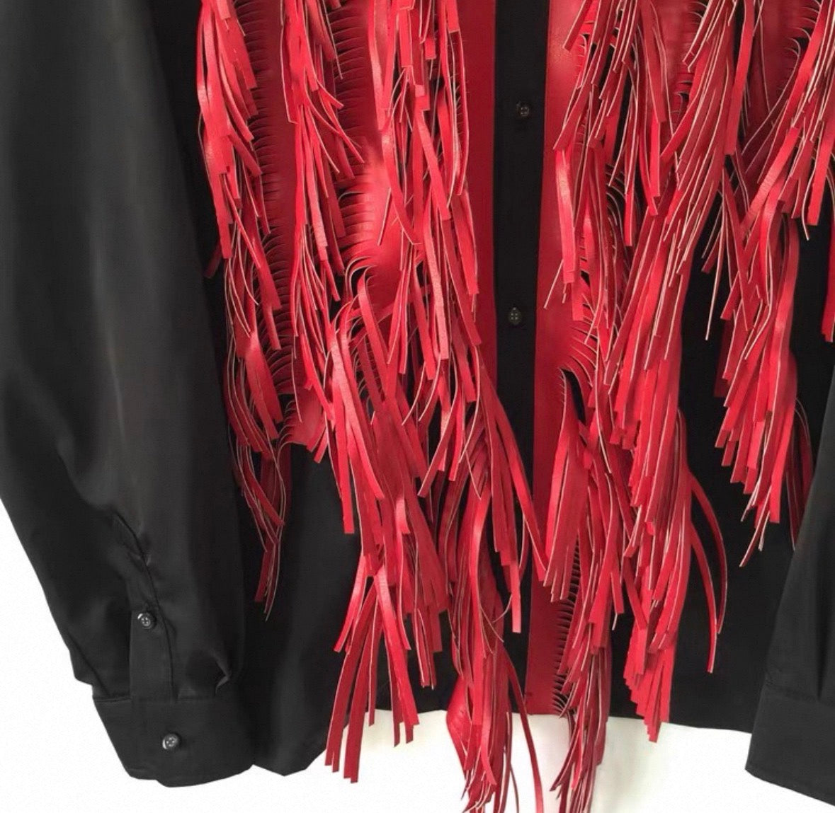 Crimson Fringe Shirt