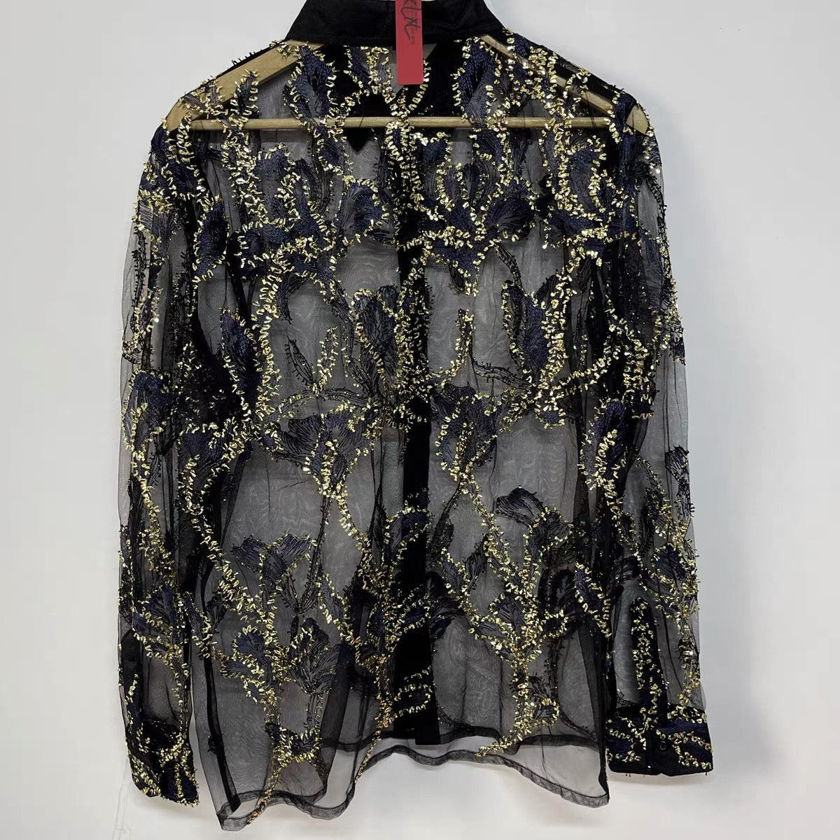 Aurelia Embroidered Mesh Shirt
