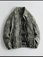 Riven Vintage-Wash Down Bomber Jacket