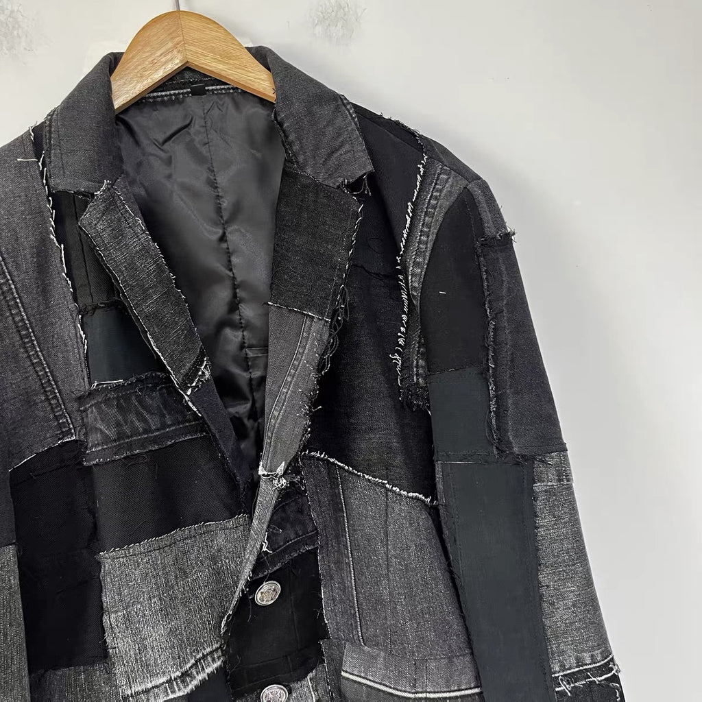 Midnight Patchwork Blazer